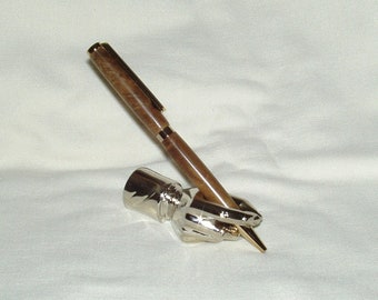 Pen, Slimline, Artisan Handcrafted, Teak Burl, Office, School, Gift, Graduation, Christmas, Men, Women