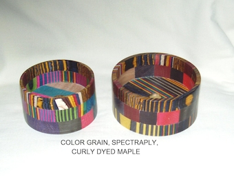 Handcrafted Laminate Decor Bowls: Spectraply, Color Grain, Maple (Set of 2)