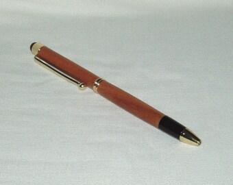 Touch Tablet Stylus Pen in Gold, Artisan Handcrafted in Red Iron Bark, Office, School, Gift, Graduation, Christmas, Men, Women, Any Occasion