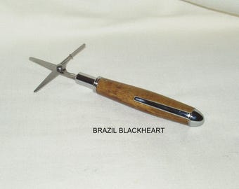 Miniature Scissors: Artisan Brazil Blackheart Handle, Chrome Plated