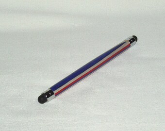 Tablet Touch Stylus, Double-Ended, Spectraply & Chrome Trim #1, Artisan Handcrafted, Gift, Graduation, Christmas, Men, Women, All Ages