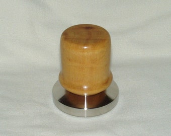 Tamper à café expresso, acier inoxydable 53MM, poignée artisanale en bois de Timborana, cadeau, toute occasion, cuisine, hommes, femmes