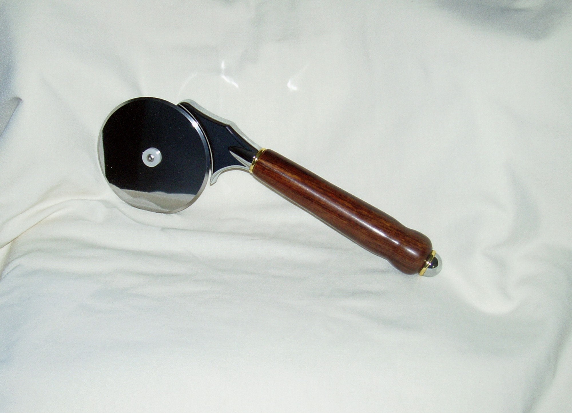 Pizza Cutter Artisan Handcrafted Handle of Coco Bolo Wood Etsy