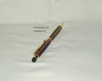 Gold Touch Tablet Stylus Pen: Handcrafted Frogwood Laminate