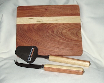 Handcrafted Charcuterie Board Set: Koto & Rosewood Cheese Knife, Plane