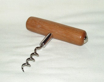 Premium Wire Corkscrew , Artisan Handcrafted in Brasiletta wood , Gift, Men, Women, Any Occasion, Holidays, Bar Accessories, Unusual