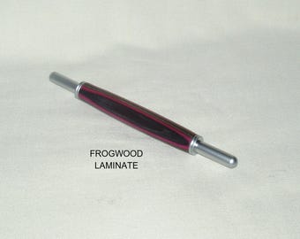Artisan Handcrafted Seam Ripper: Frogwood Laminate, Satin Chrome Finish