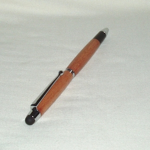 Touch Tablet Stylus Pen in Chrome, Artisan Handcrafted in Sarari Wood, Office, School, Gift, Graduation, Christmas, Men, Women, Occasion