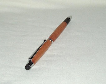 Touch Tablet Stylus Pen in Chrome, Artisan Handcrafted in Sarari Wood, Office, School, Gift, Graduation, Christmas, Men, Women, Occasion