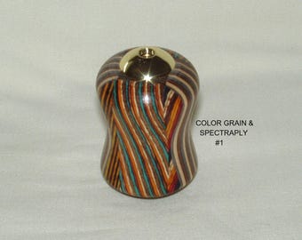 Kaleidoscope, Mini, Artisan Handcrafted, Color Grain & Spectraply #1, Color Grain and Spectraply Laminate Wood, Gift for All Ages