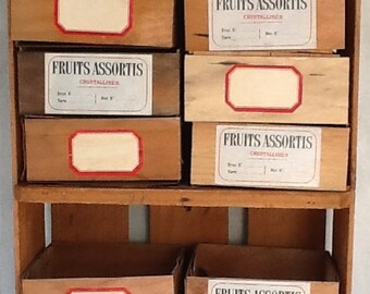 Decorative Wood Crates Fruit Boxes Apple Crate Shelf 50x40x26 NEW Vintage Top 