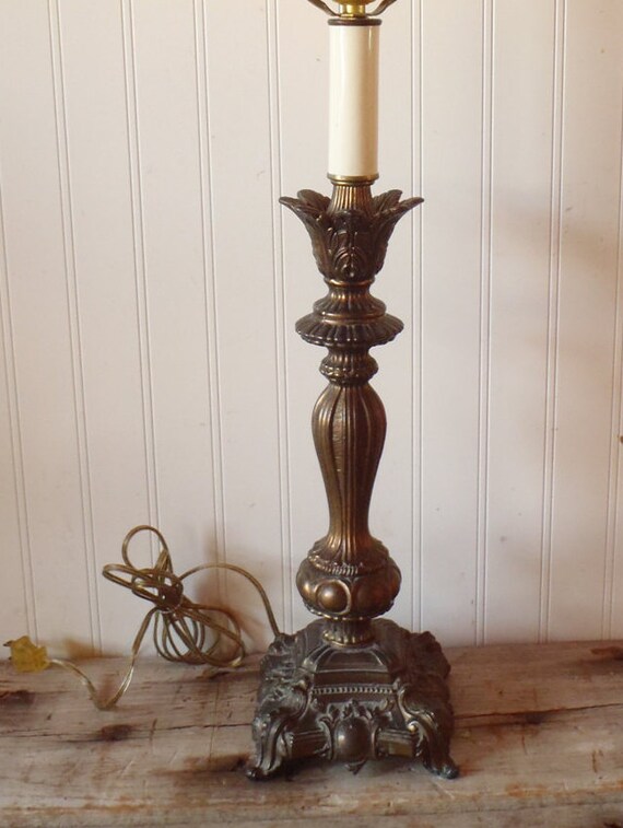 Vintage French Brass Table Lamp
