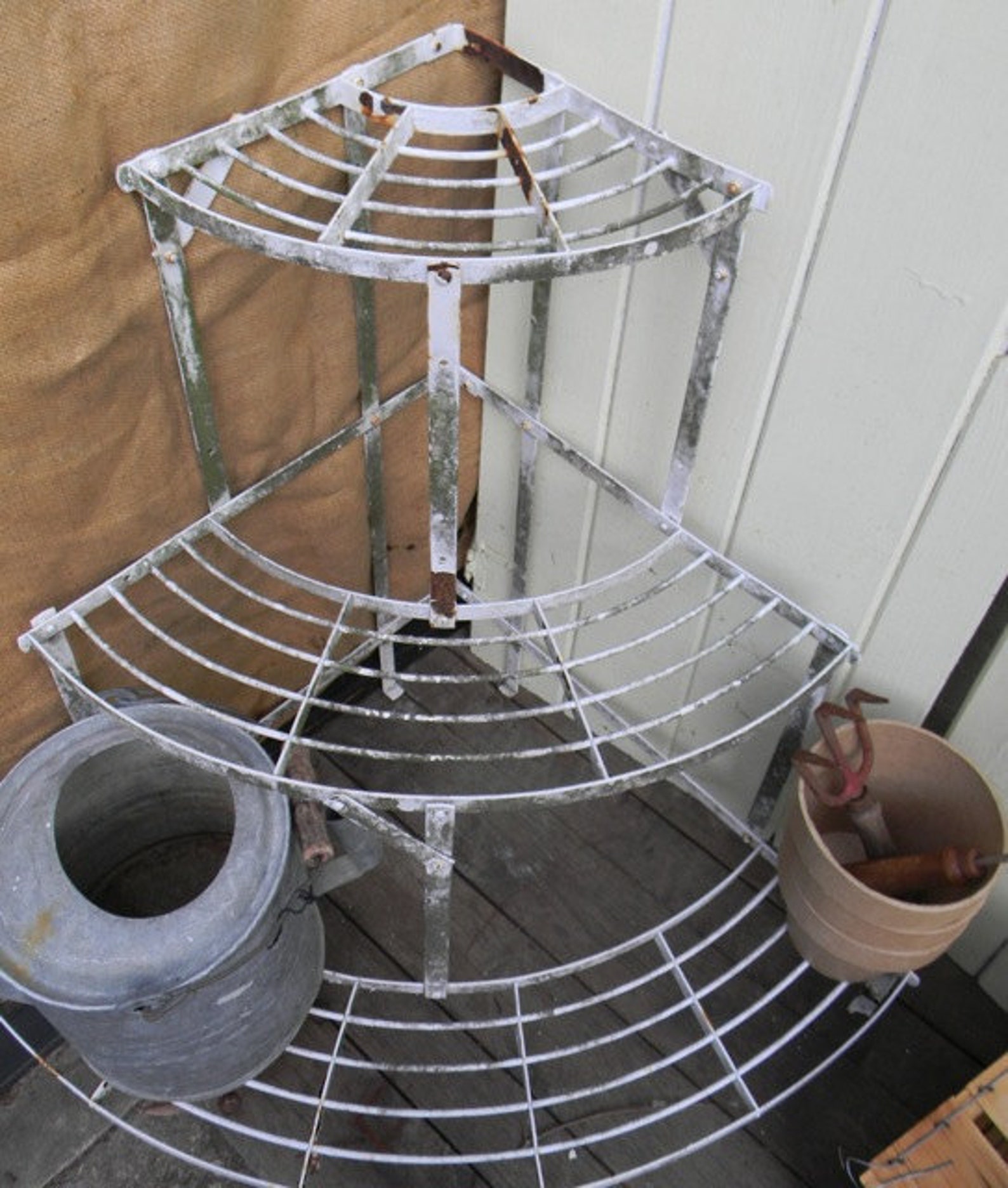 Vintage Garden Metal Three Tier Plant Stand | Etsy