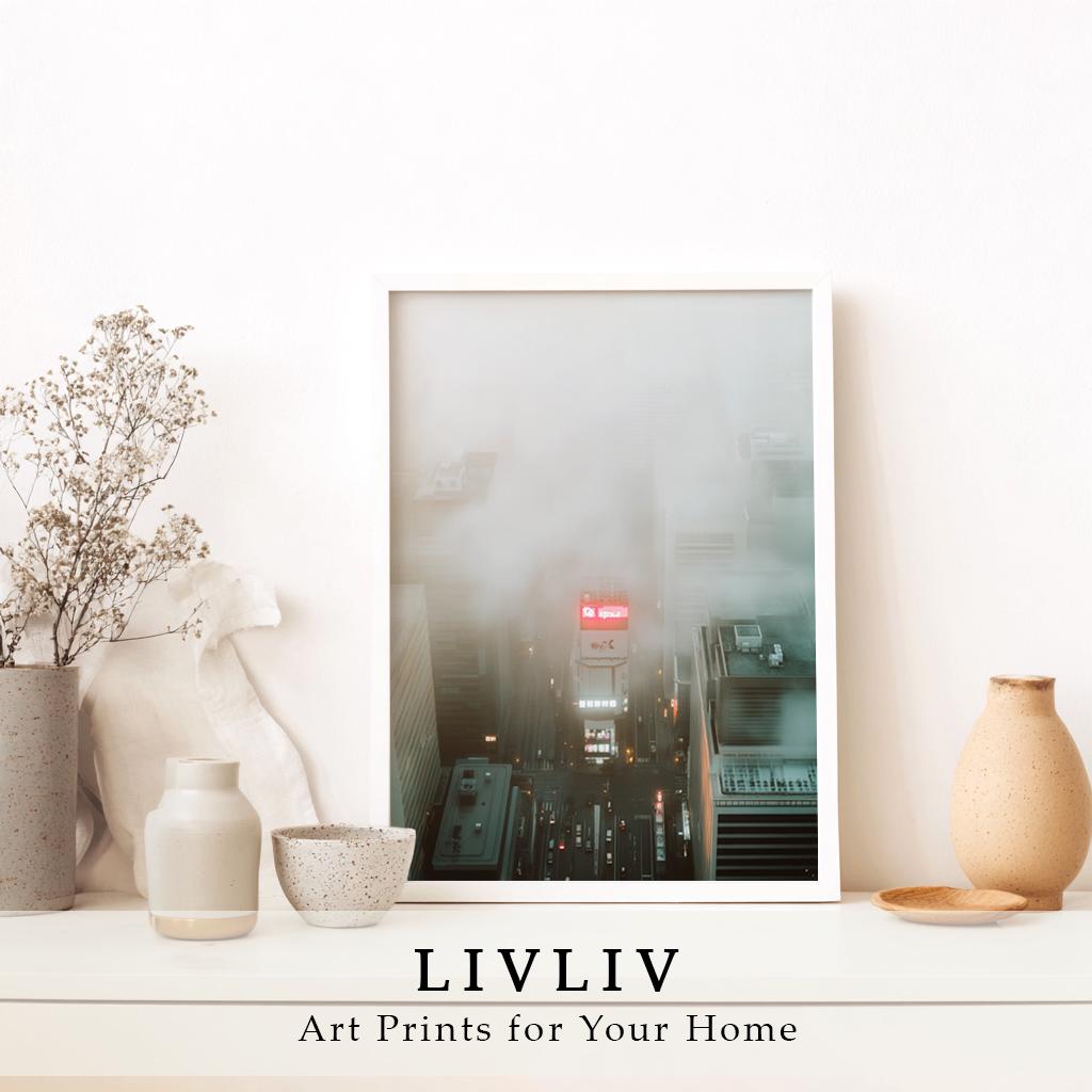 Neblige Stadtstraße Poster | Urban Fotografie Wandkunst | Wo