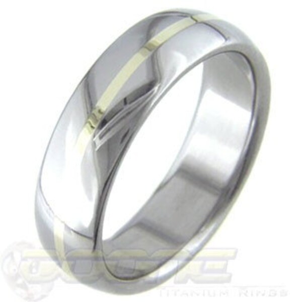 GoldBand - Titanium ring inlaid with pure GOLD