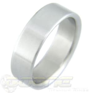 Titanium Flat Profile Wedding Band