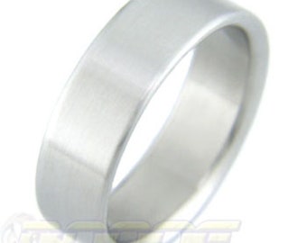 Titanium Flat Profile Wedding Band