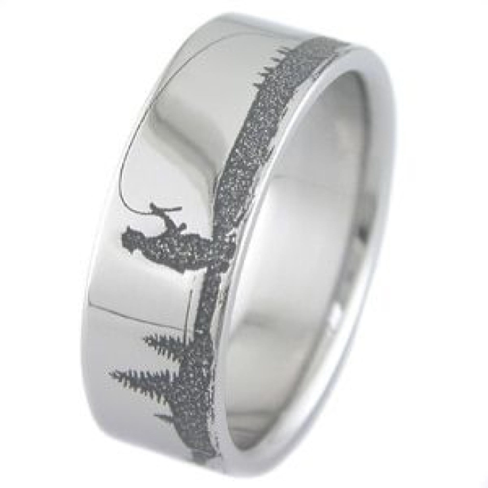 Mens wedding bands fishing discount