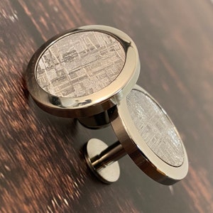 Meteorite and Titanium Cufflinks