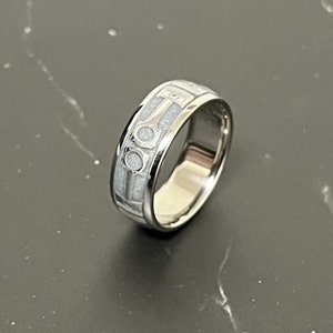 Laser Engraved Piston Titanium Ring