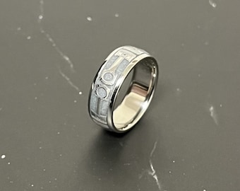 Laser Engraved Piston Titanium Ring