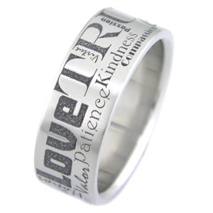 Words To Live By Titanium Ring