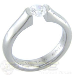 Titanium Tension Set Ring - Fusion - The Original Design