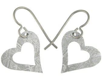 Meteorite Heart Earrings