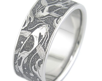 KOI Fish Titanium Ring