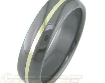 Black Zirconium with Gold Inlay