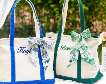 Sac fourre-tout en toile brodé personnalisé, cadeau de demoiselle d'honneur