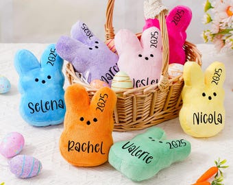 Custom Easter Peeps Plush Bunny Doll: Personalized Basket Stuffer