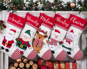 Bas de Noël de famille personnalisés : cadeau de Noël personnalisé