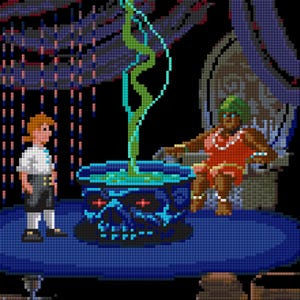 Monkey Island Cross Stitch Pattern, Guybrush & Voodoo Lady Embroidery Pattern (PDF Digital Download)