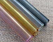 Set of Four 6 quot Drinking Straws, Hand Blown Glass, Mixed Light Colors, Eco Friendly and Hypoallergenic
