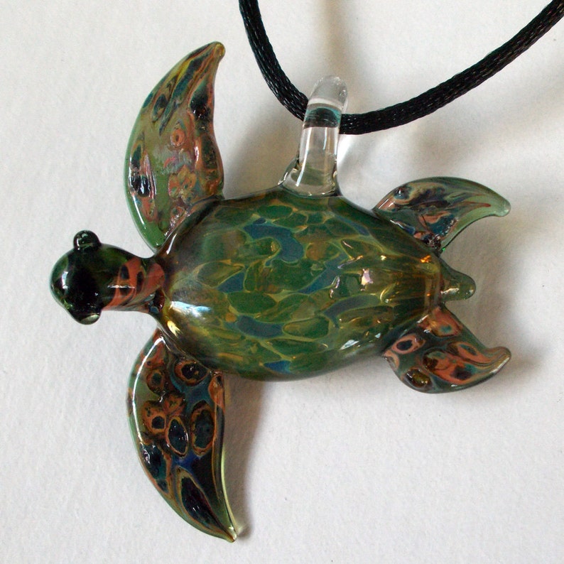 hand blown glass turtle