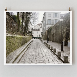パリの写真、「Rue des Saules」パリプリント、大型アートプリント ファインアート写真