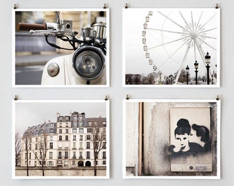 Paris Fotografie, Galerie Wandbilder, Fine Art Photo Collection, große weiße Wand-Kunstdrucke, Geschenk Freundin