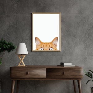 Orange Cat Wall Decor – Charming Pet Portrait Printable, Instant Download Gift