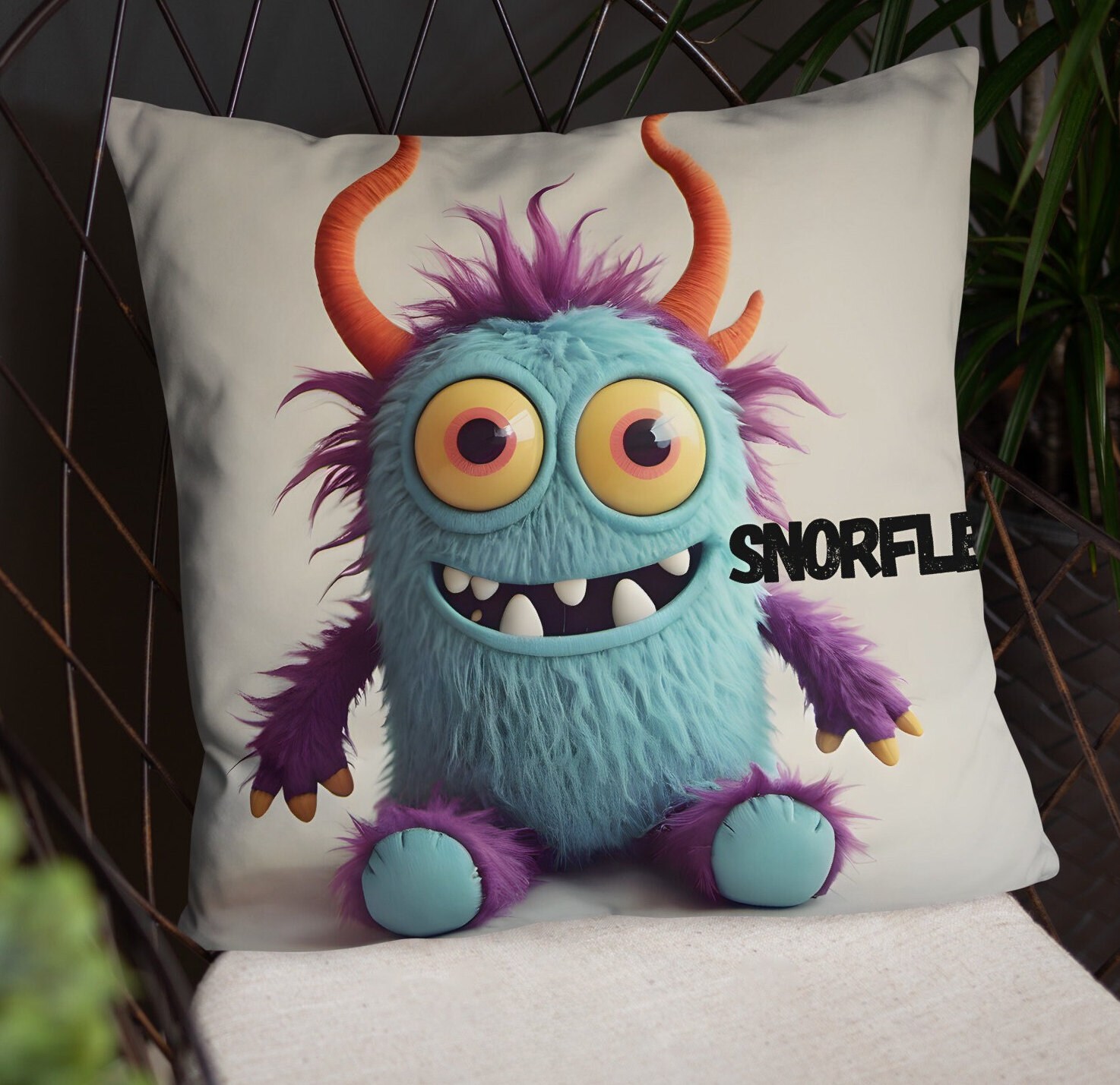 Alien Monster Double sided Pillow Personalized Child Bedroom Decor Fun and Quirky Accent Cushion Etsy