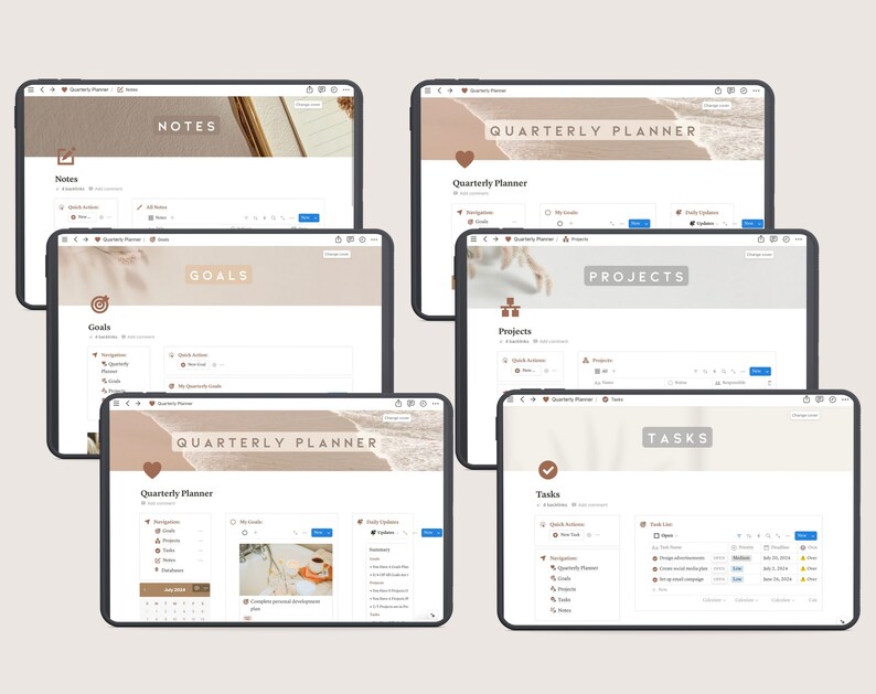 Quarterly Goal Setting Notion Template 2025 | 12 Week Year Notion ...