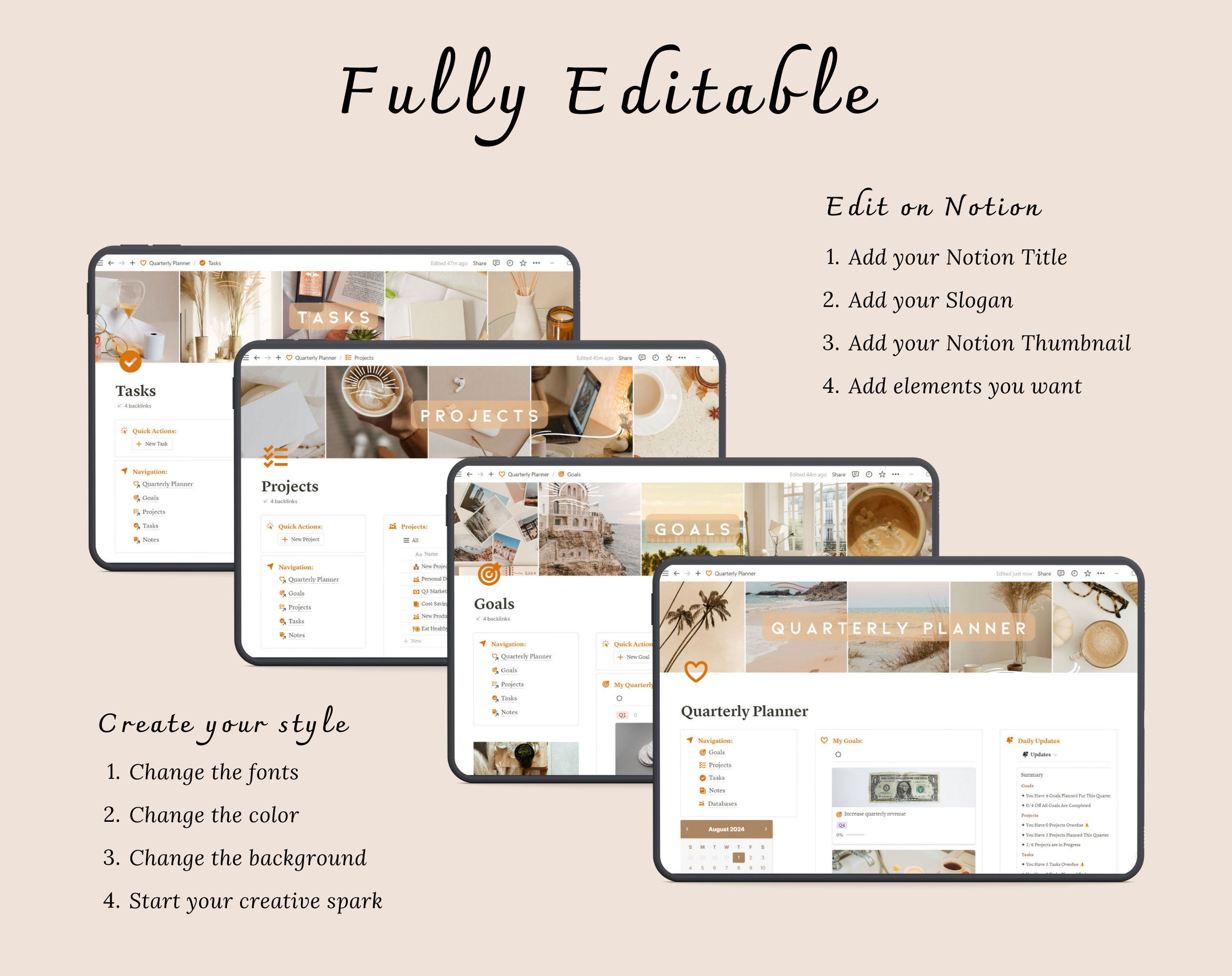 Quarterly Goal Setting Notion Template 2025 | 12 Week Year Notion ...