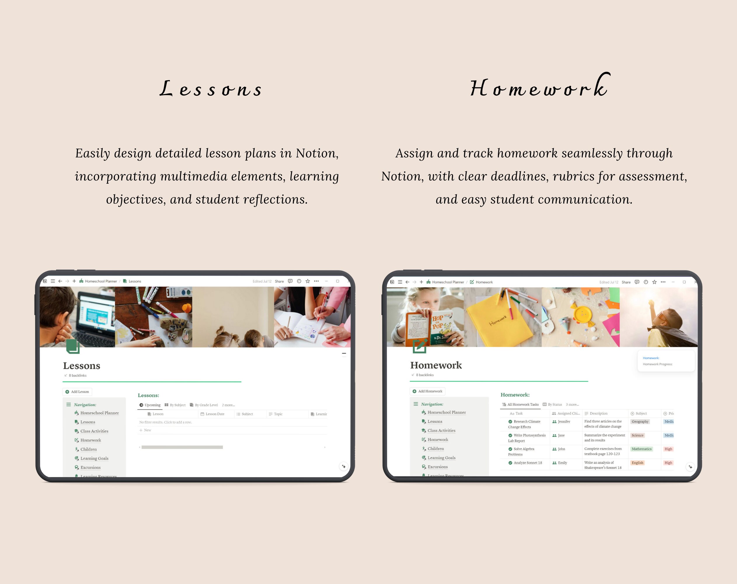 Homeschool Planner NOTION TEMPLATE | Digital Homeschooling Planner for ...