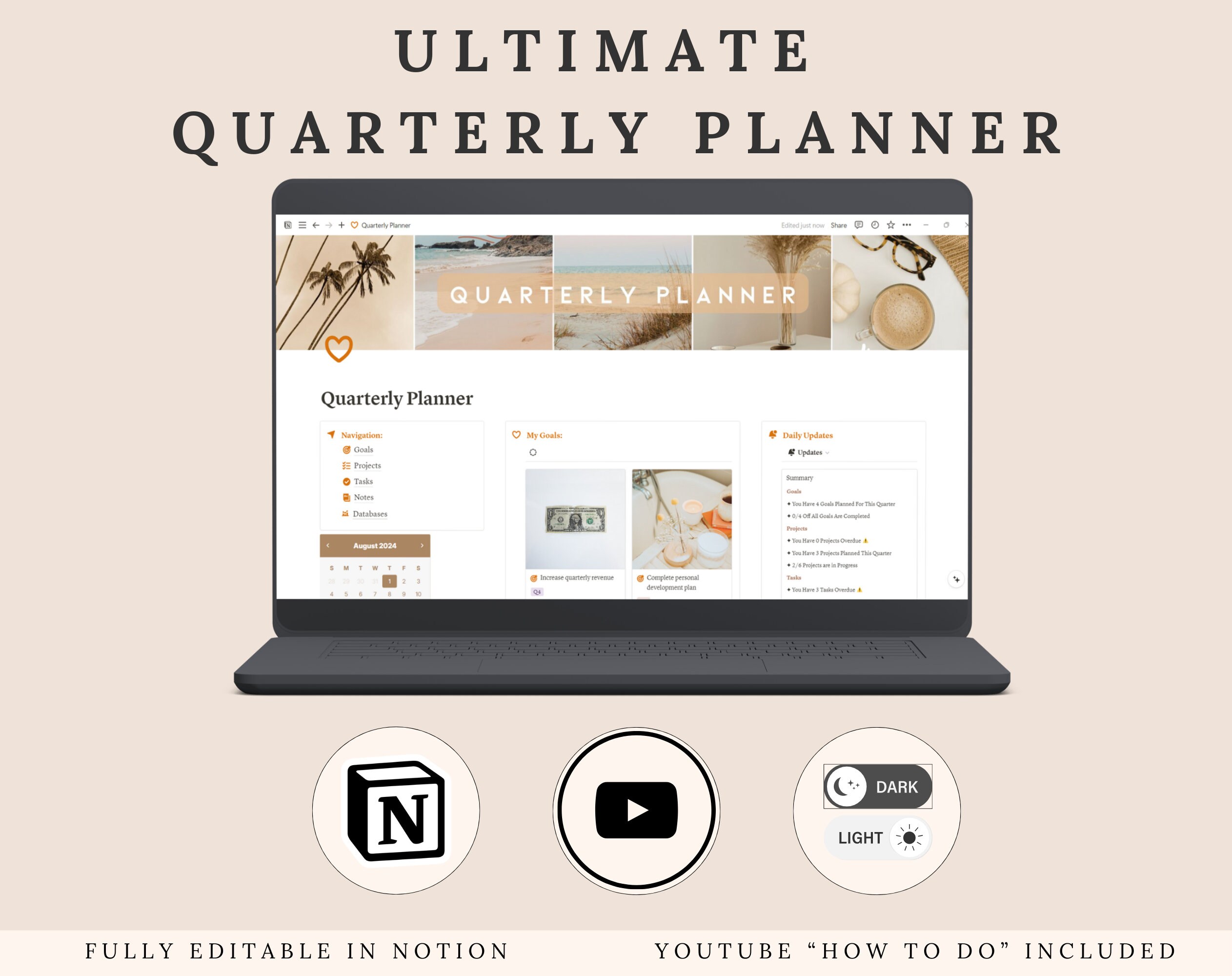 Quarterly Goal Setting Notion Template 2025 | 12 Week Year Notion ...
