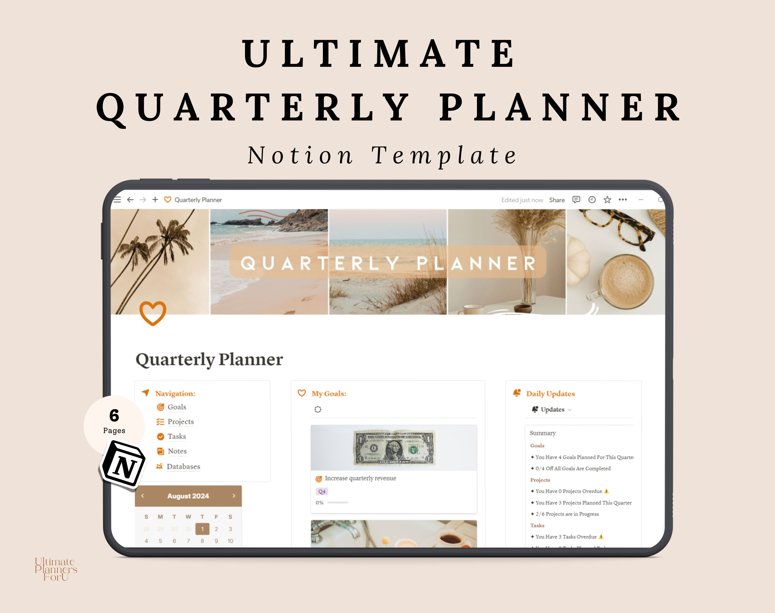 Quarterly Goal Setting Notion Template 2025 | 12 Week Year Notion ...