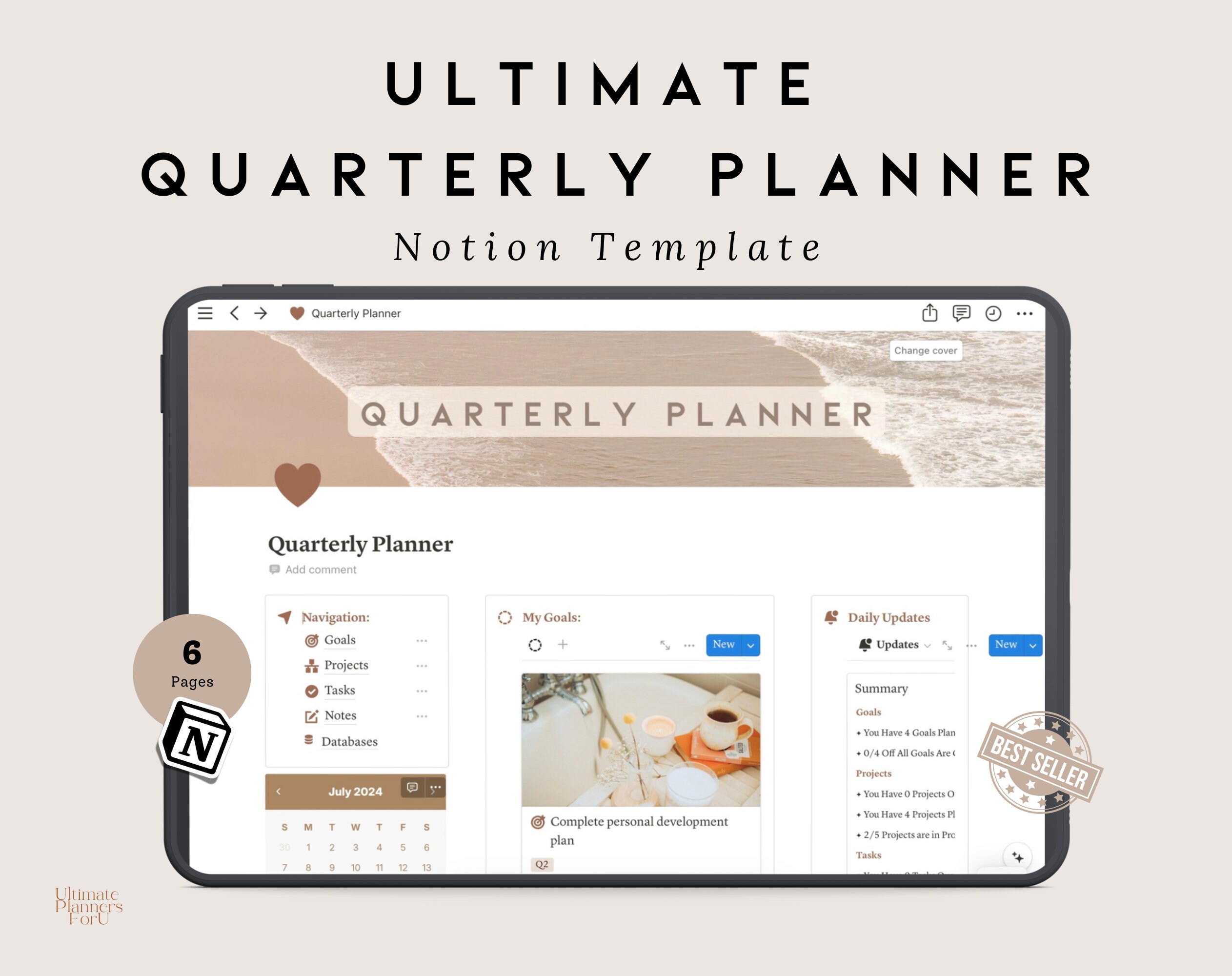 Quarterly Goal Setting Notion Template 2025 | 12 Week Year Notion ...