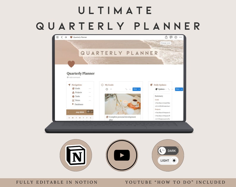 Quarterly Goal Setting Notion Template 2025 | 12 Week Year Notion ...