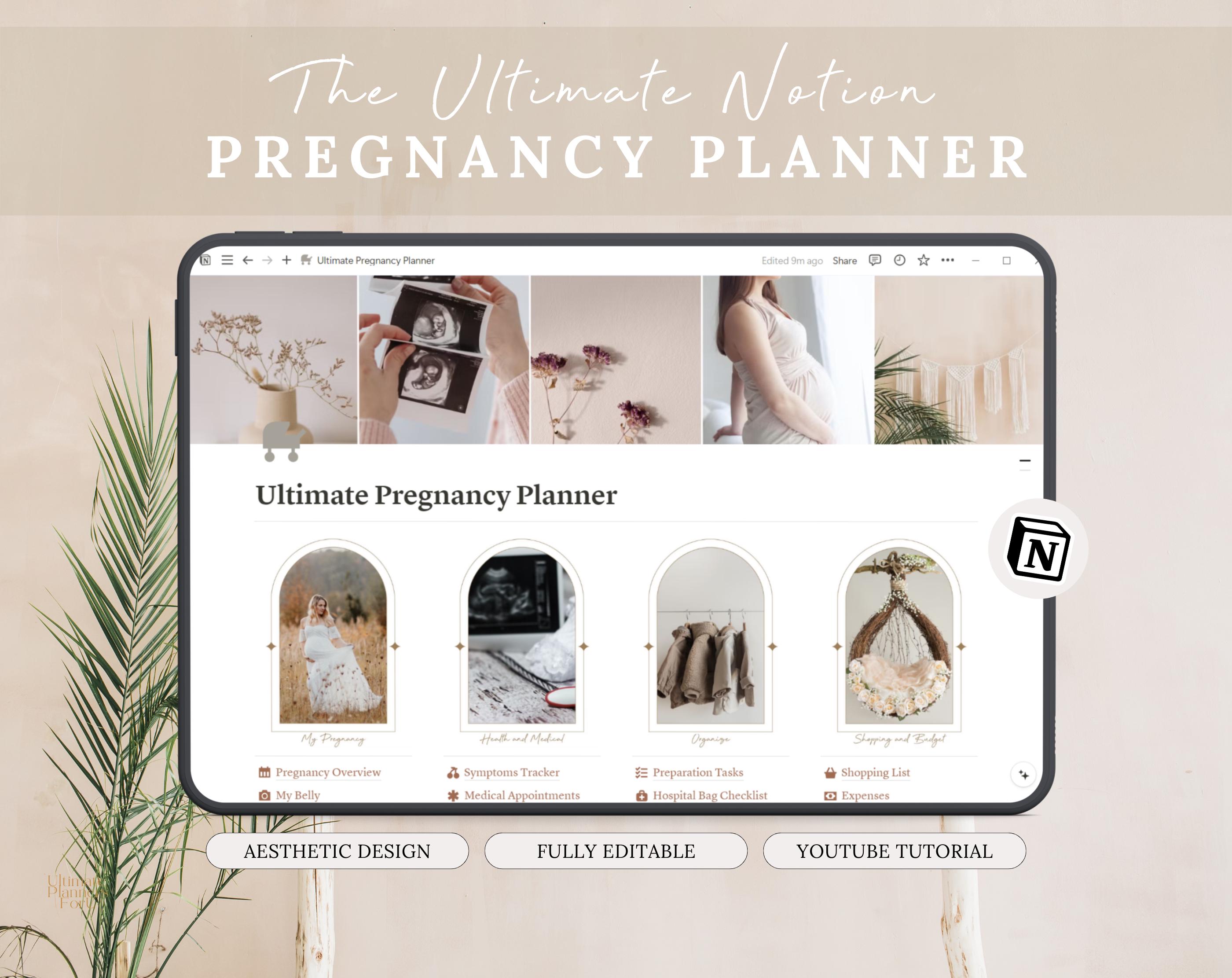 Notion Pregnancy and Birth Planner | Digital Pregnancy Journal | Mom to Be Journal | Notion ...