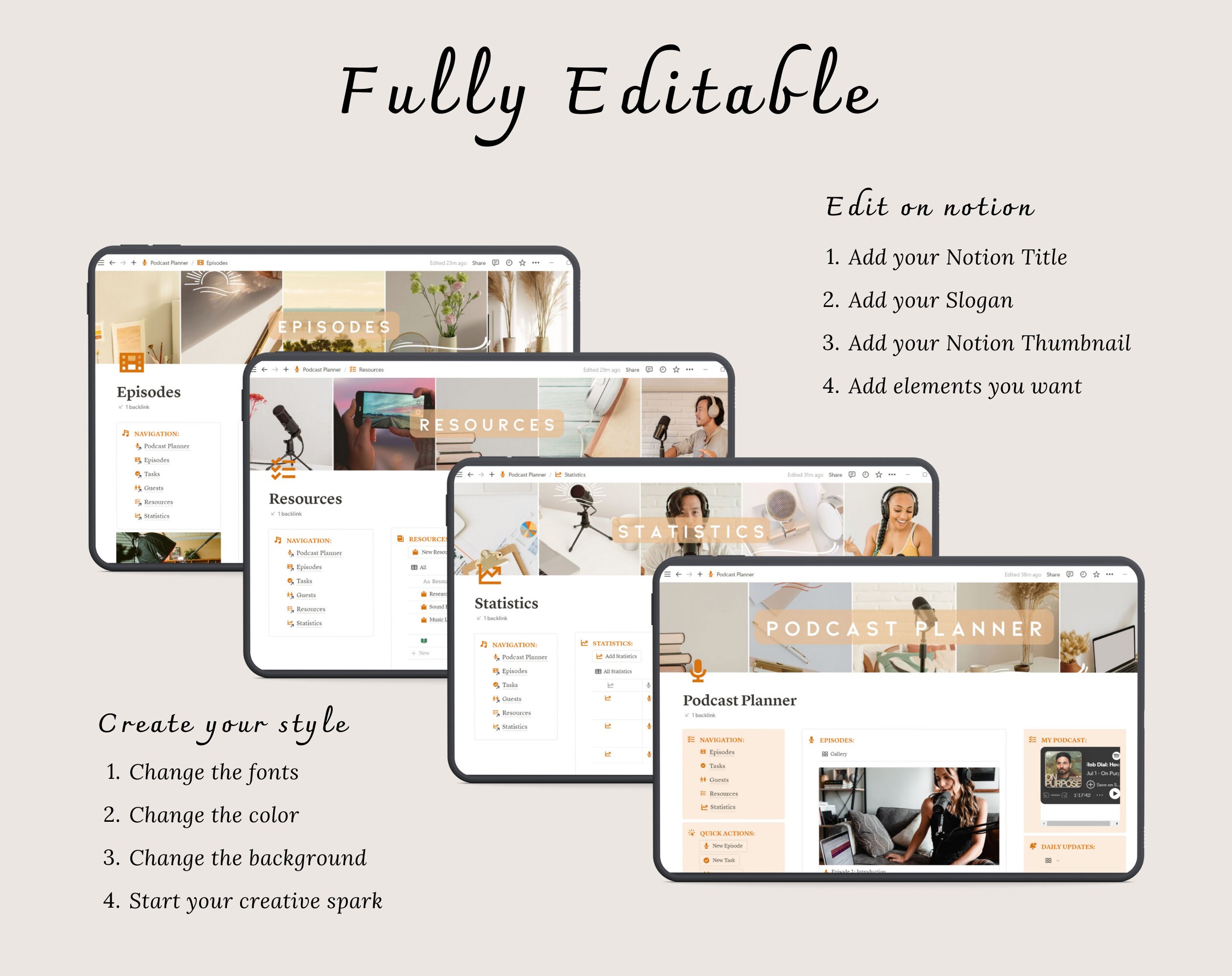 Notion Template Podcast Planner | Podcast Planner | Digital Podcast ...