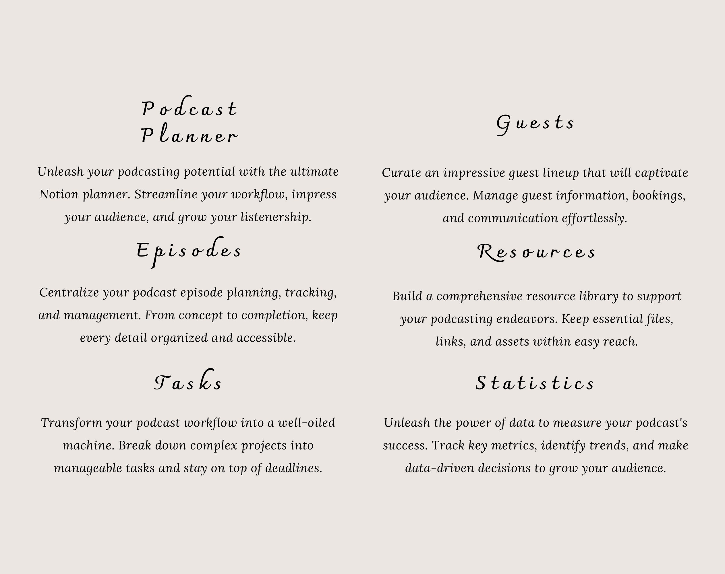 Notion Template Podcast Planner | Podcast Planner | Digital Podcast ...